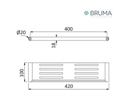 MEDIDAS JABONERA DUCHA X-ALPHA BRUMA